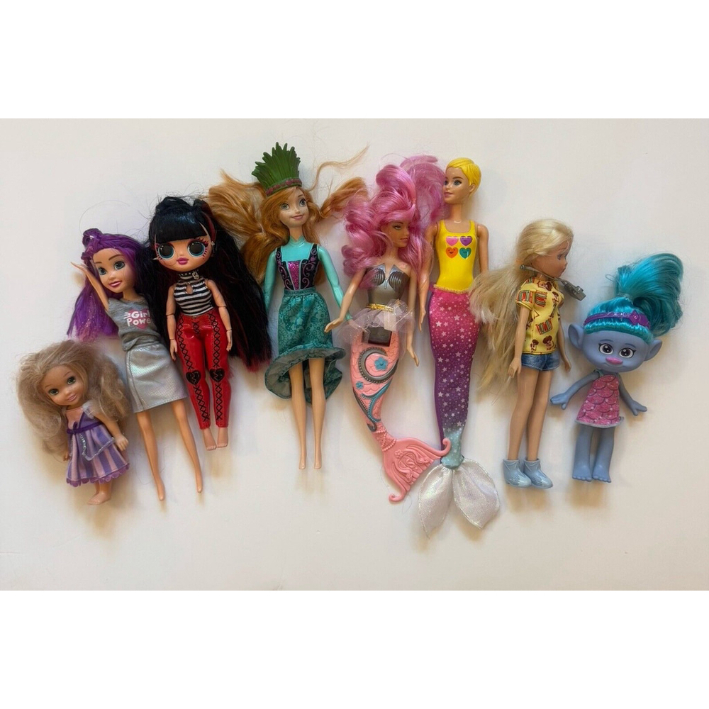 Lot Of 8 Barbie Dolls Mixed Lot